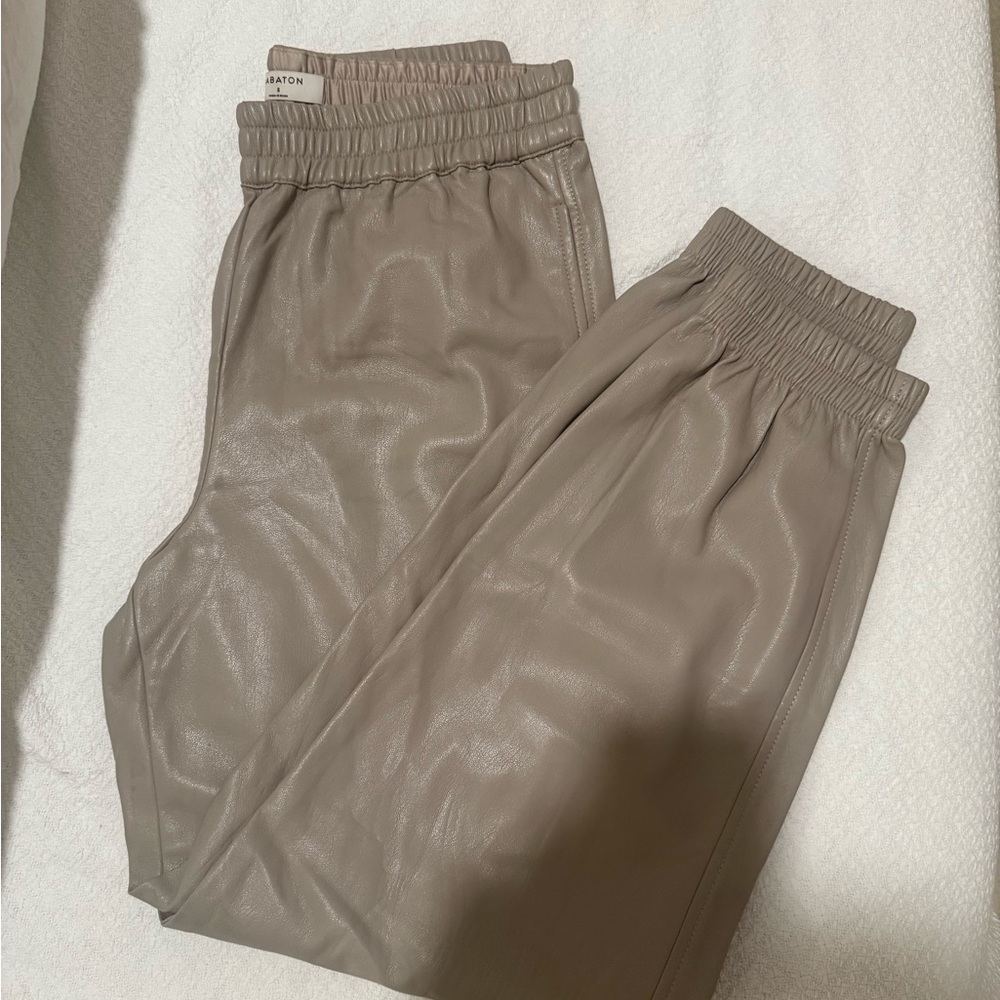 Aritzia leather jogger
